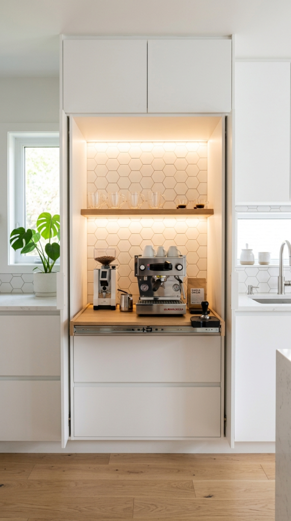 Hidden Cabinet Coffee Nook