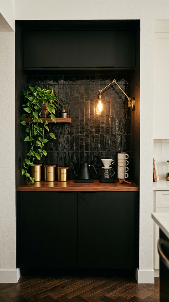 Moody Black Accent Corner