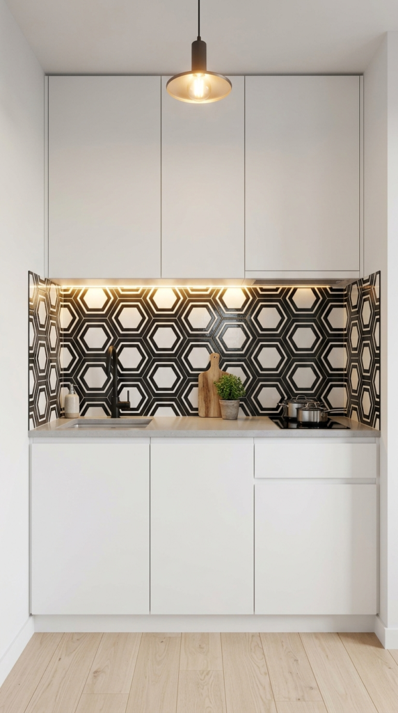 Bold Geometric Backsplash